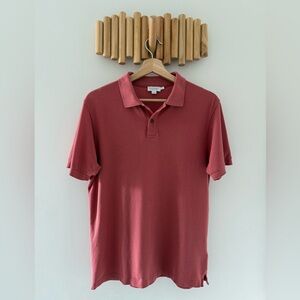 Sunspel Pique Polo - Medium - Terracotta - Made in Portugal